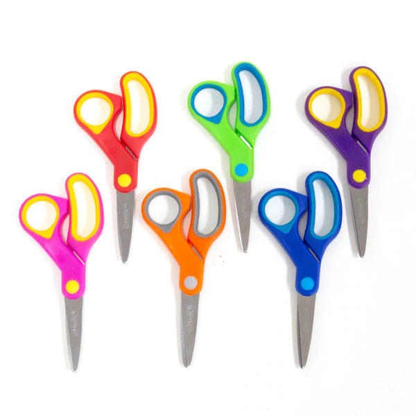 BAZIC 5" Soft Grip Pointed Tip Stainless Steel Scissors Sold in 24 Units