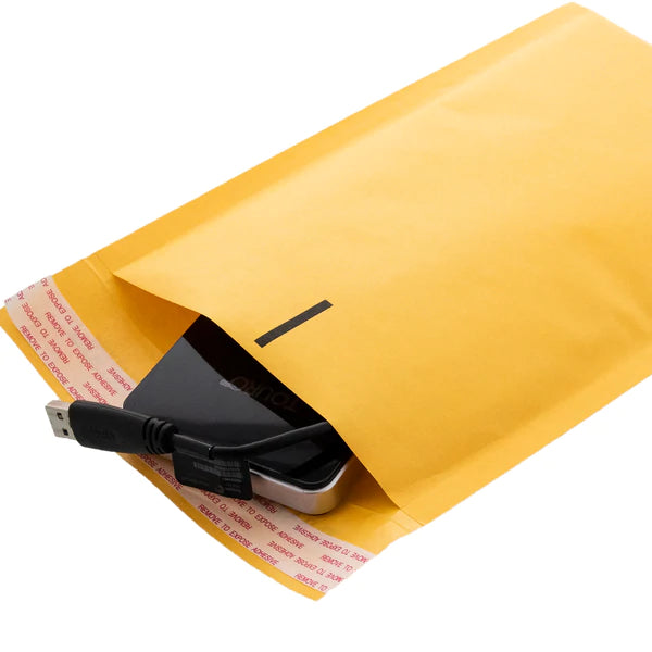 BAZIC 4" X 7.25" (#000) Self-Seal Bubble Mailers (5/Pack) Sold in 24 Units