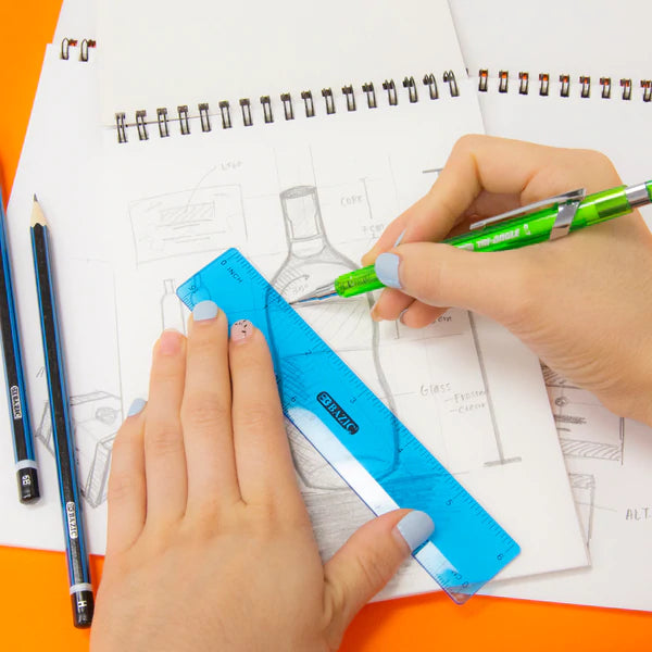 BAZIC 6" (15cm) Plastic Ruler (3/Pack) Sold in 24 Units