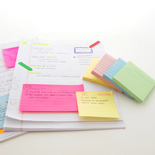 BAZIC 40 Ct. 3" X 3" Lined Stick On Notes (3/Pack) Sold in 24 Units