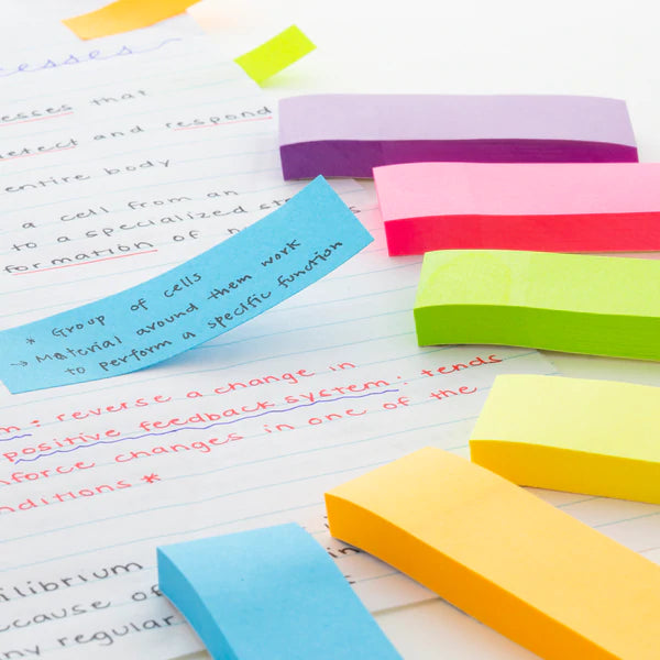 BAZIC 80 Ct. 1" X 3" Neon Page Markers (6/Pack) Sold in 24 Units