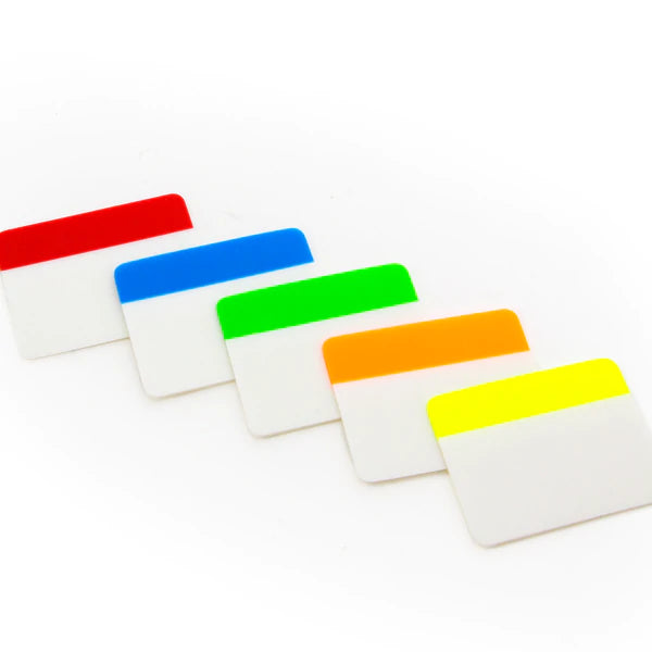BAZIC 6 Ct. 2" x 1.5" Filing Tabs (5/Pack) Sold in 24 Units