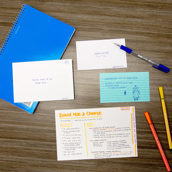 BAZIC 50 Ct. 5" X 8" Ruled White Index Card Sold in 36 Units