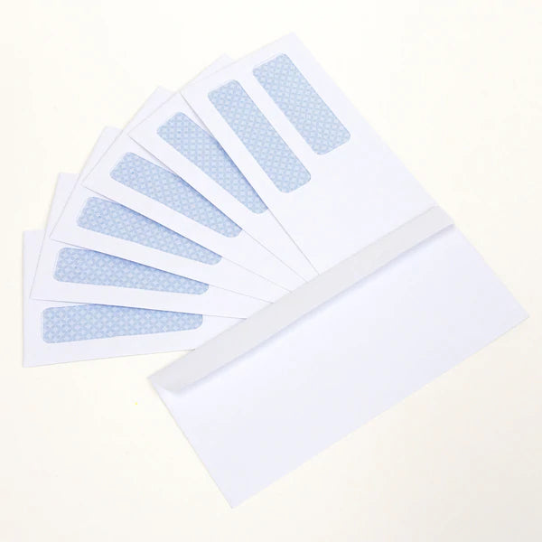 BAZIC #9 Self-Seal Security Double Window Envelopes (500/Box) Sold in 5 Units