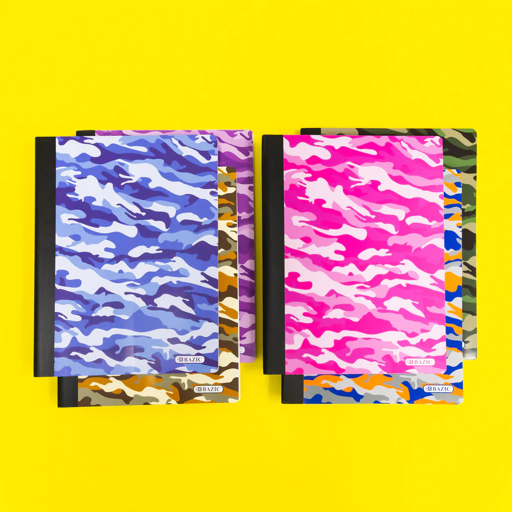 BAZIC C/R 100 Ct. Camouflage Composition Book Sold in 48 Units