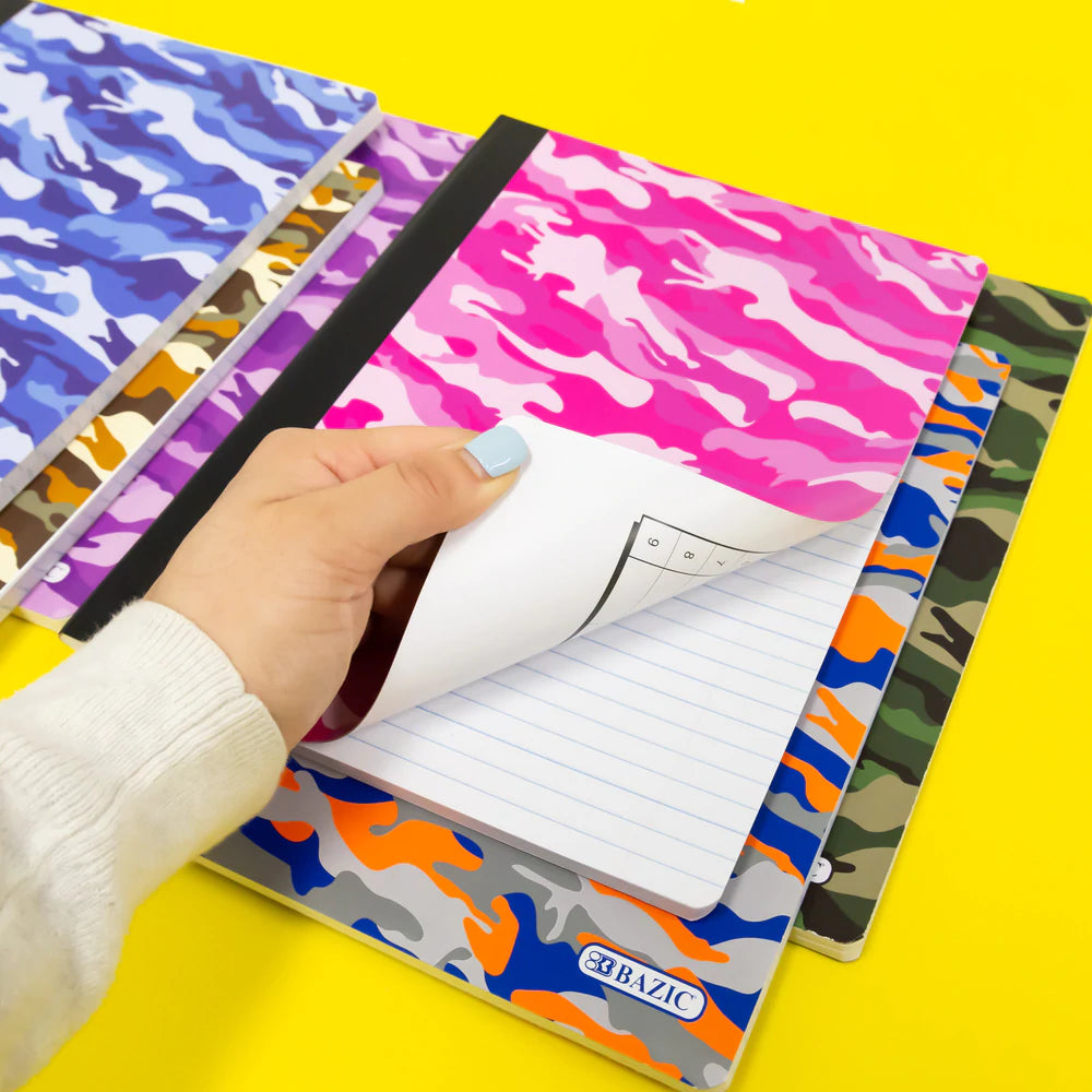 BAZIC C/R 100 Ct. Camouflage Composition Book Sold in 48 Units