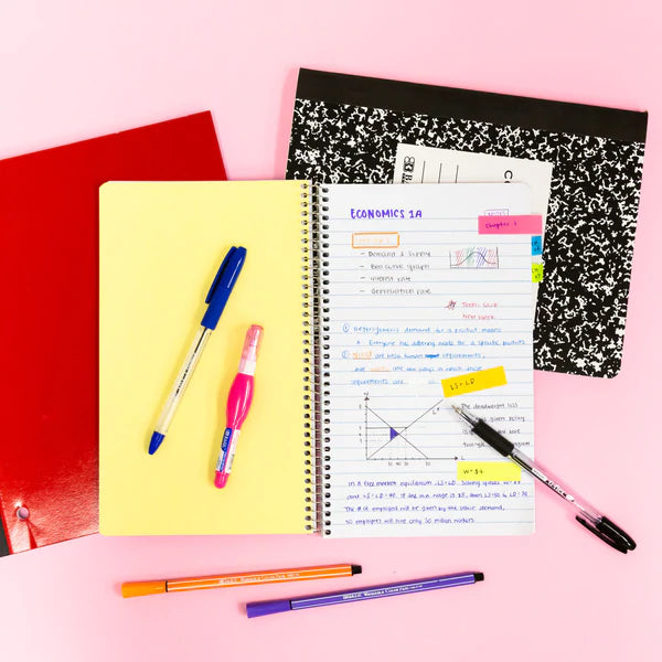 BAZIC C/R 150 Ct. 9.5" X 5.75" 3-Subject Spiral Notebook Sold in 24 Units