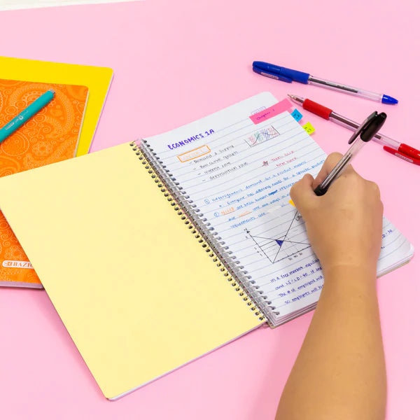 BAZIC C/R 150 Ct. 9.5" X 5.75" 3-Subject Spiral Notebook Sold in 24 Units