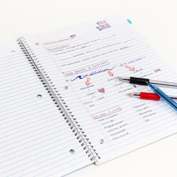 BAZIC C/R 150 Ct. 5-Subject Spiral Notebook Sold in 24 Units