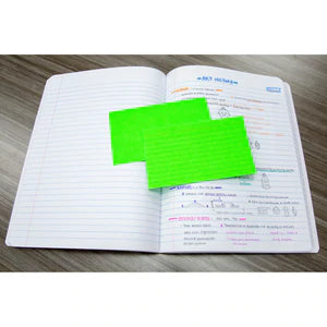 75 Ct. 3" X 5" Ruled Fluorescent Colored Index Card Sold in 36 Units