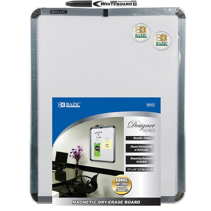 BAZIC 11" X 14" Magnetic Dry Erase Board w/ Marker & 2 Magnets Sold in 12 Units
