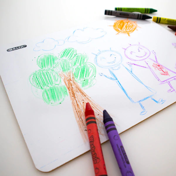 BAZIC 9" X 12" Double Sided Dry Erase Learning Board w/ Marker Sold in 24 Units