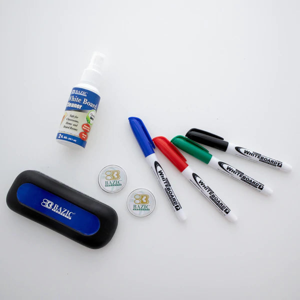 BAZIC 24" x 36" Aluminium Frame Magnetic Dry Erase Board Value Pack Sold in 4 Units