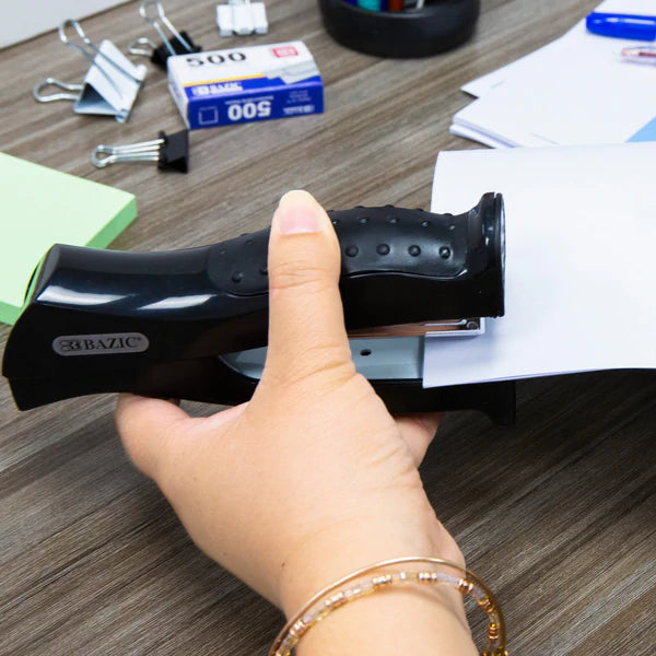 BAZIC Stand-Up Standard (26/6) Full Strip Stapler w/ 500 Ct. Staples Sold in 12 Units