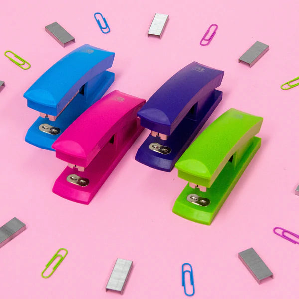 BAZIC Bright Color Standard (26/6) Stapler w/ 500 Ct. Staples Sold in 24 Units