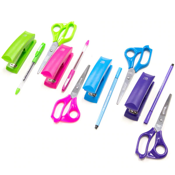 BAZIC Bright Color Standard (26/6) Stapler w/ 500 Ct. Staples Sold in 24 Units