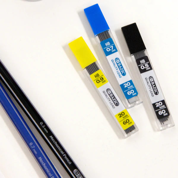 BAZIC 20 Ct. 0.9mm Mechanical Pencil Lead (8/Pack) Sold in 24 Units