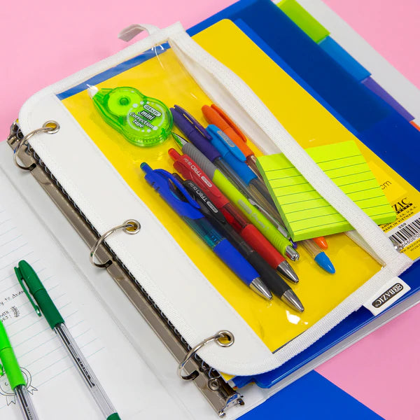 BAZIC 11.5" x 6.5" 3-ring Clear Pencil Pouch Sold in 24 Units