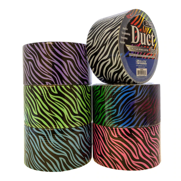 1.88" X 5 Yards Zebra Series Duct Tape Sold in 36 Units