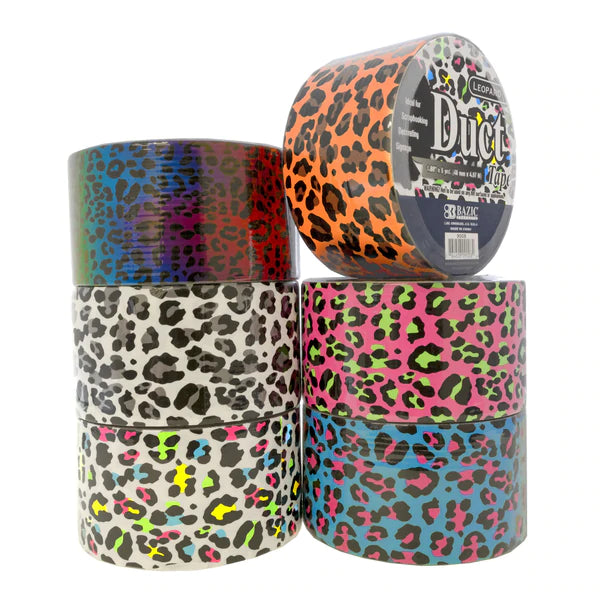 1.88" X 5 Yards Leopard Series Duct Tape Sold in 36 Units