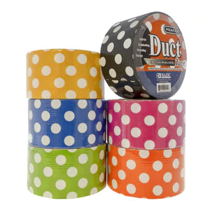 1.88" X 5 Yards Polka Dot Series Duct Tape Sold in 36 Units
