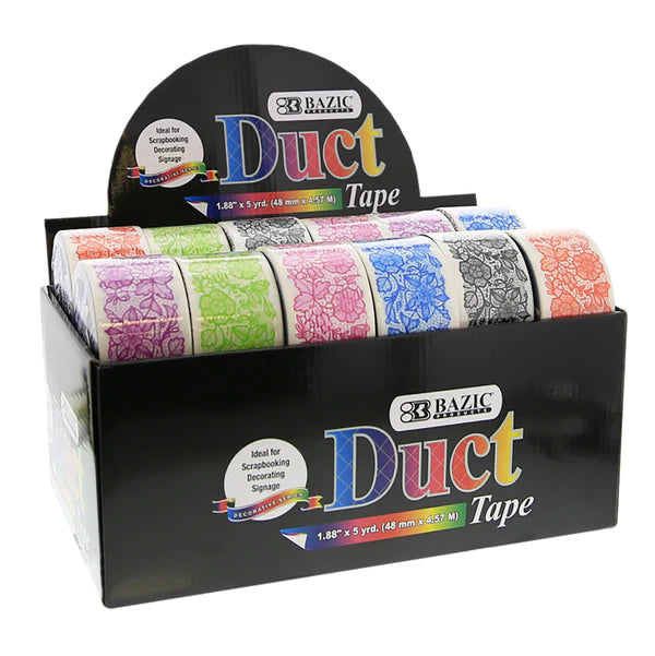 1.88" X 5 Yards Lace Series Duct Tape Sold in 36 Units