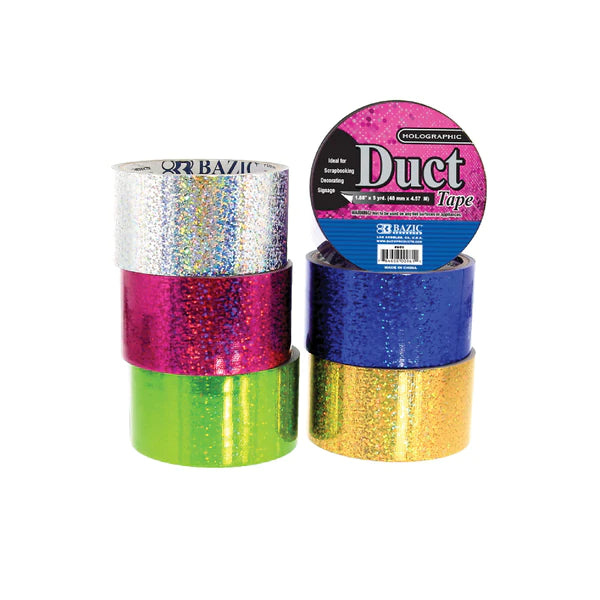 1.88" X 5 Yards Holographic Duct Tape Sold in 36 Units