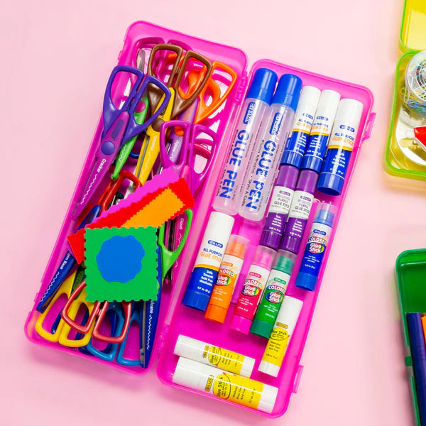 BAZIC 8g / 0.28 Oz. Small Washable Purple Glue Stick (4/Pack) Sold in 12 Units