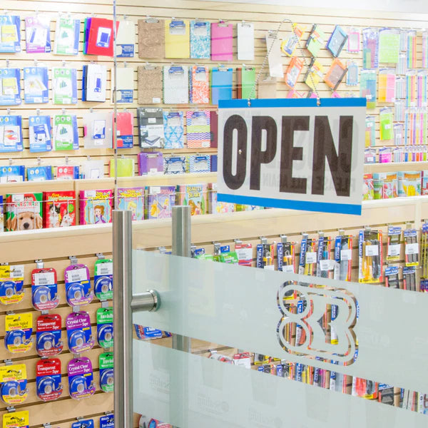 BAZIC 9" X 12" Open Sign w/ Closed Sign on Back Sold in 24 Units