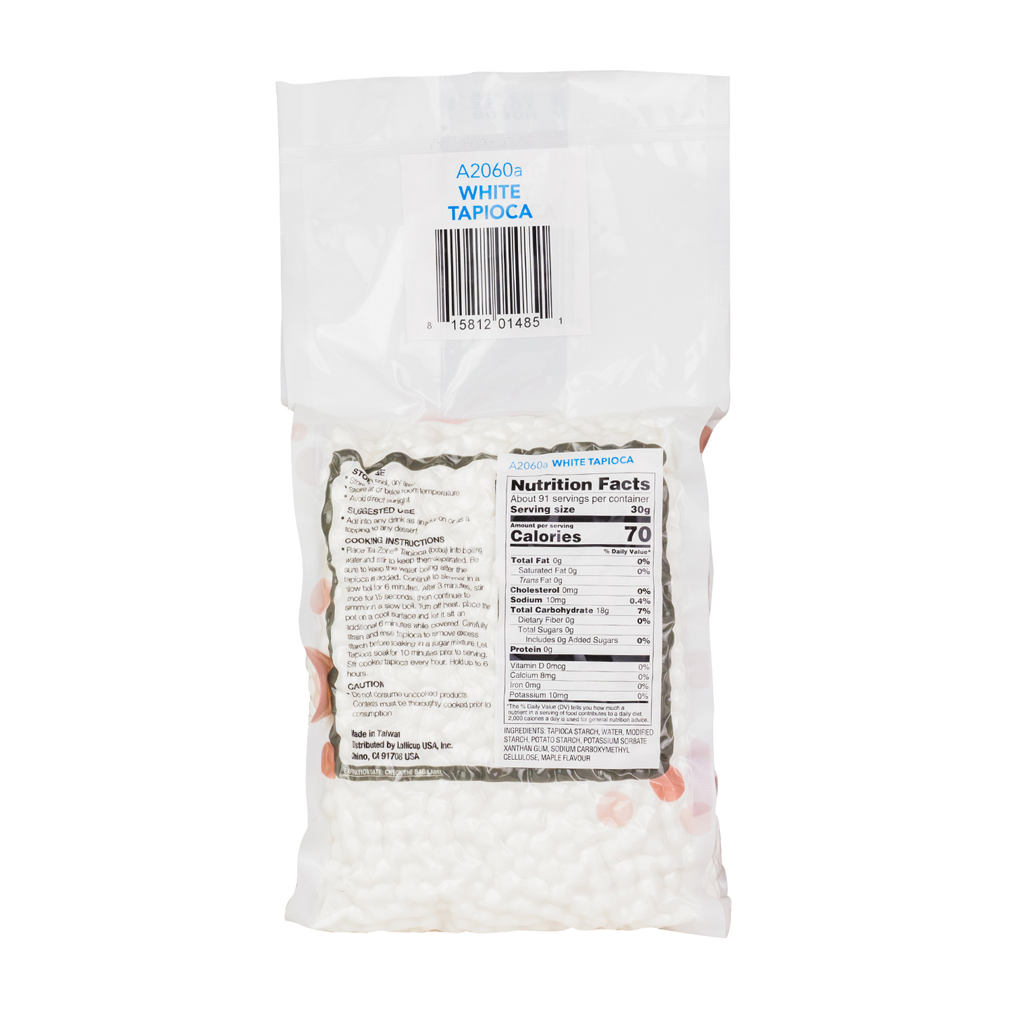 Tea Zone White Tapioca Boba- Case (6 bags)