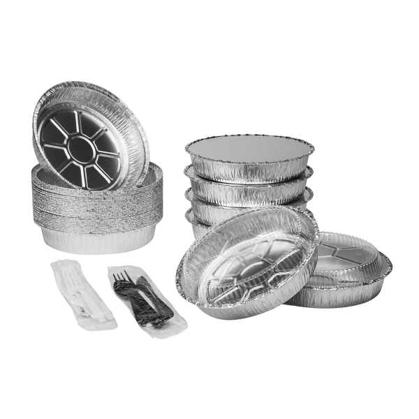 Karat 9" Round Aluminum Foil Containers, AF-CR09