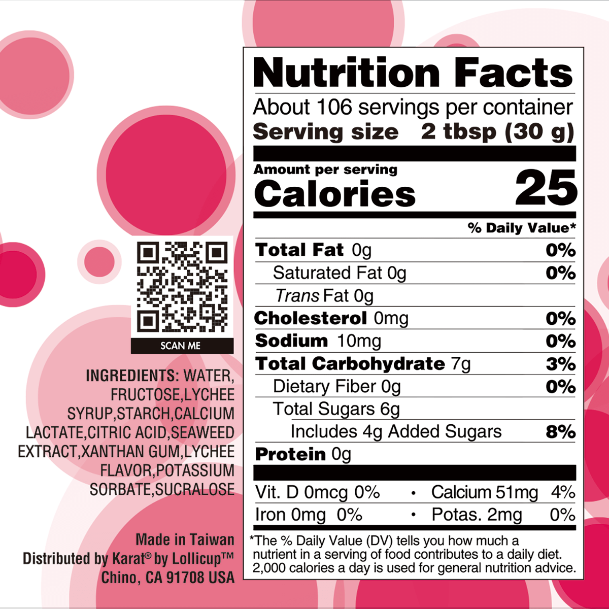 Tea Zone Lychee Popping Pearls (7 lbs) case of 4
