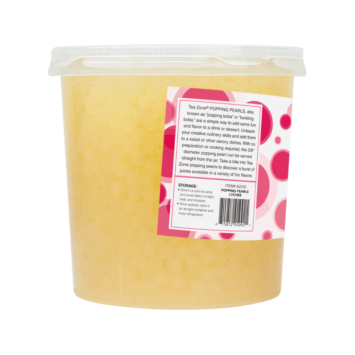 Tea Zone Lychee Popping Pearls (7 lbs) case of 4