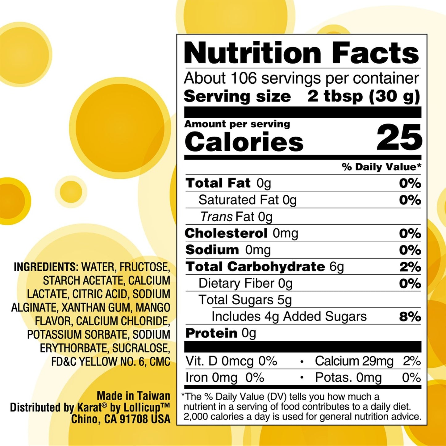 Tea Zone Mango Popping Pearls (7 lbs) Case of 4