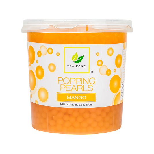 Tea Zone Mango Popping Pearls (7 lbs) Case of 4