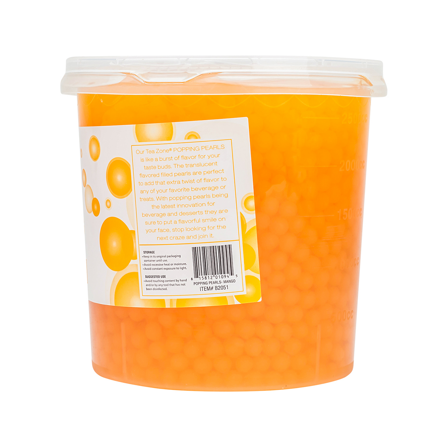 Tea Zone Mango Popping Pearls (7 lbs) Case of 4
