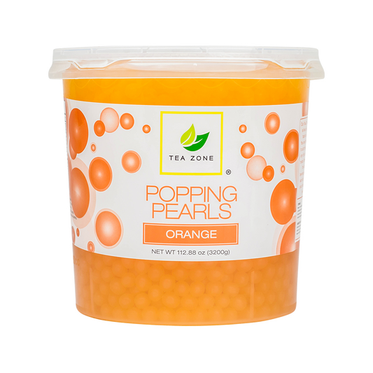 Tea Zone Orange Popping Pearls (7 lbs) CASE OF 4