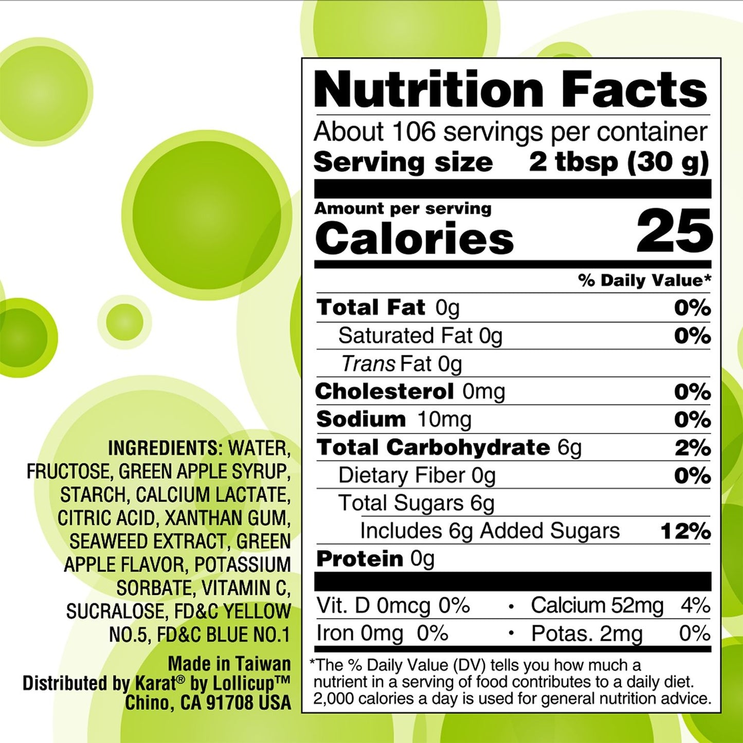 Tea Zone Green Apple Popping Pearls (7 lbs) Case of 4 B2060