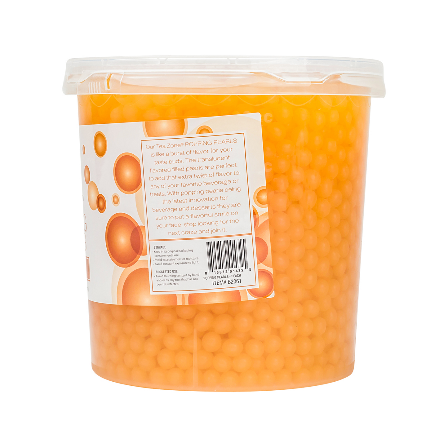 Tea Zone Peach Popping Pearls (7 lbs) Case of 4 B2061