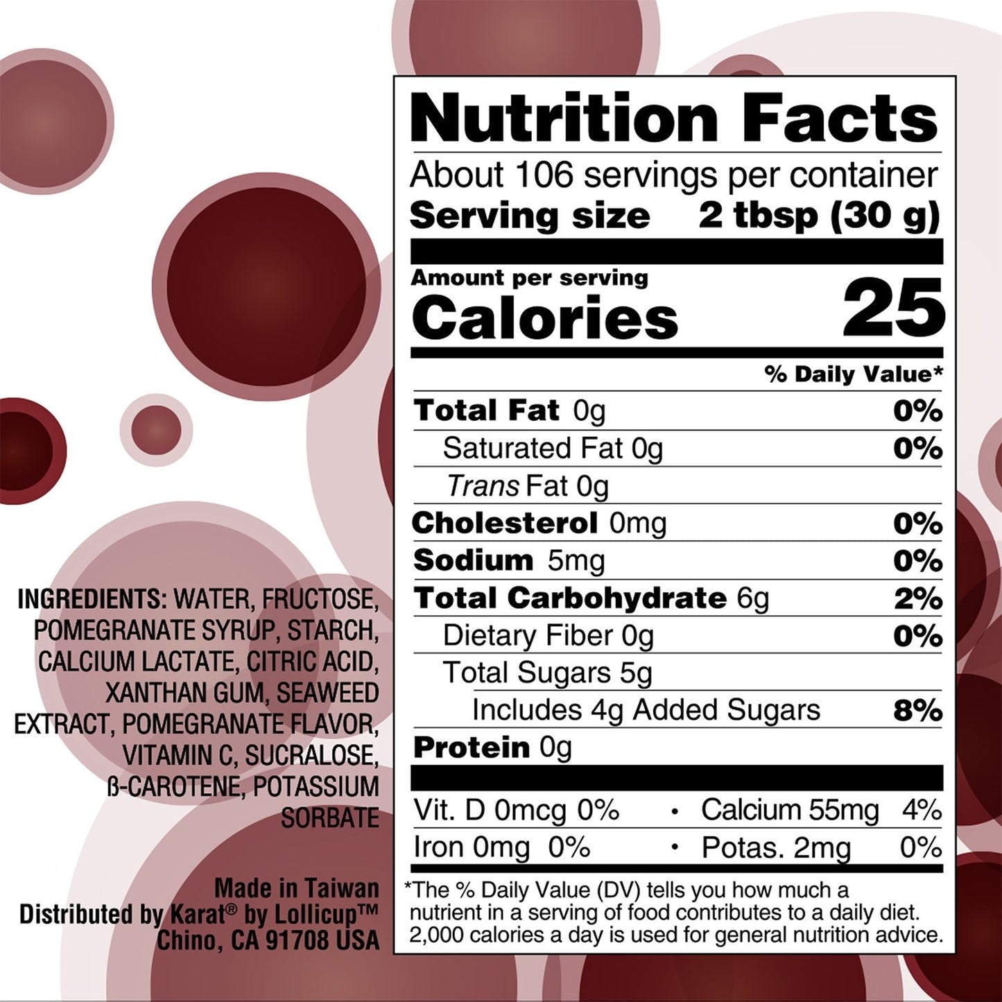 Tea Zone Pomegranate Popping Pearls (7 lbs) Case of 4 B2062