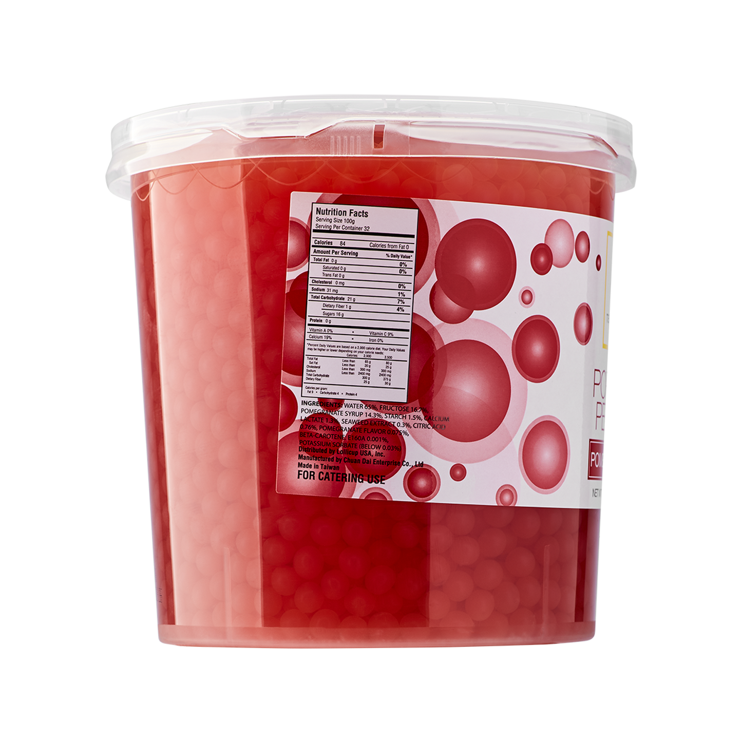 Tea Zone Pomegranate Popping Pearls (7 lbs) Case of 4 B2062