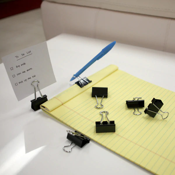 BAZIC Small 3/4" (19mm) Black Binder Clip (20/Pack) Sold in 24 Units