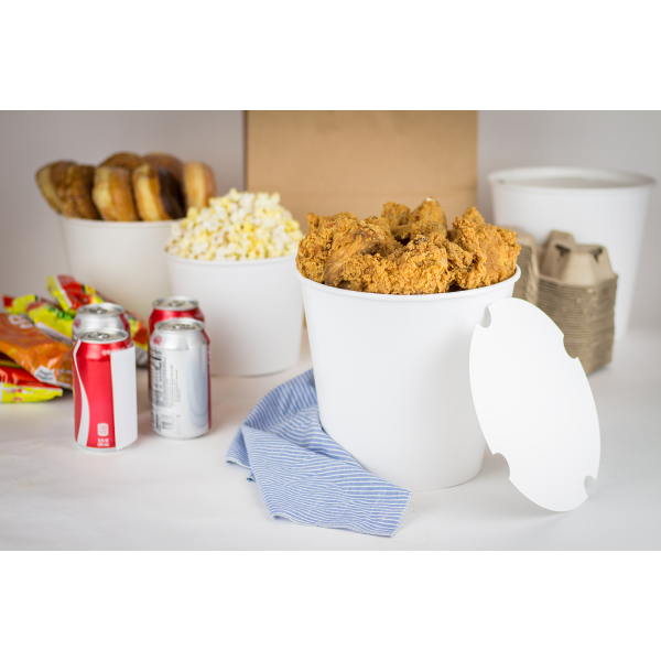 Karat 170oz Food Buckets with Paper Lids (223mm) - 150 ct