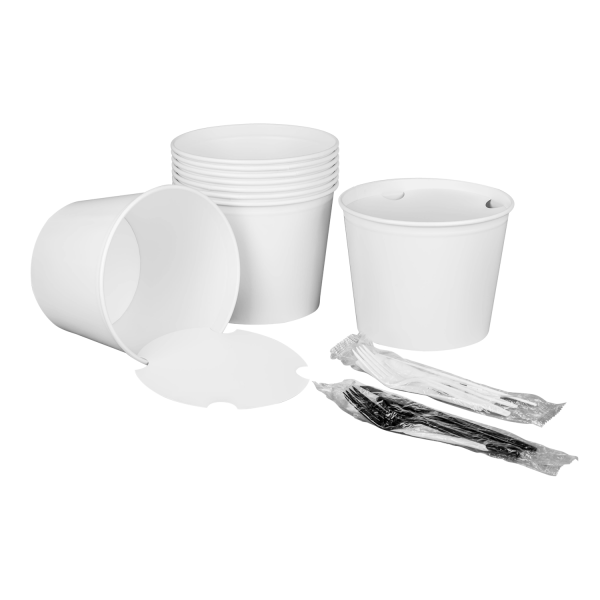 Karat 85oz Food Buckets with Paper Lids (189mm) - 180 ct