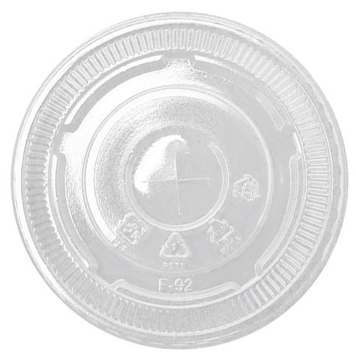 Karat 92mm PET Plastic Flat Lids - 1,000 ct