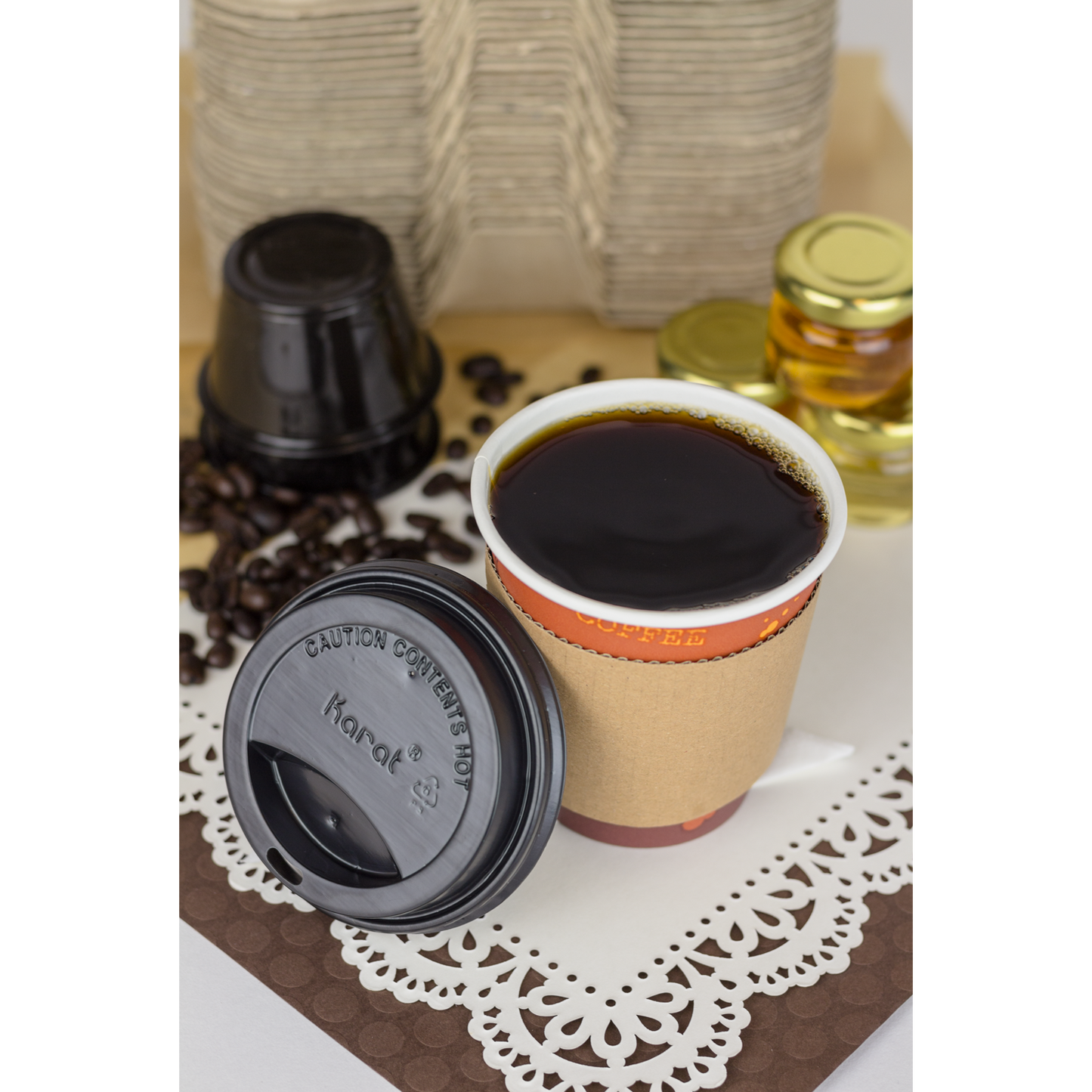 Karat 10oz Paper Hot Cups - Coffee (90mm) - 1,000 ct