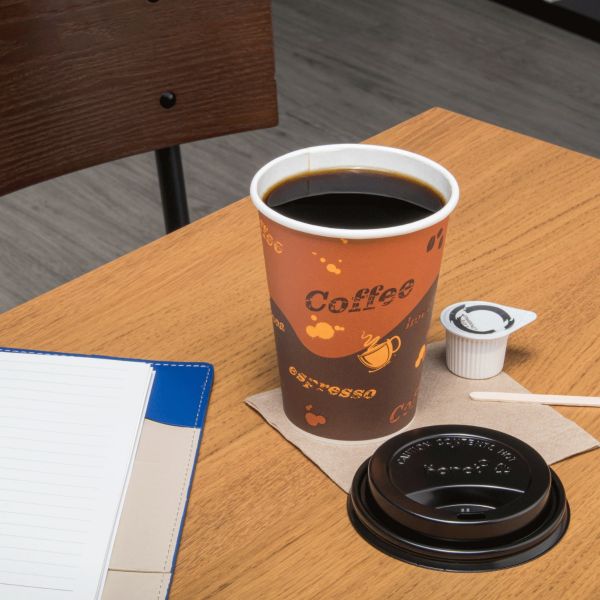 Karat 12oz Paper Hot Cups - Coffee (90mm) - 1,000 ct