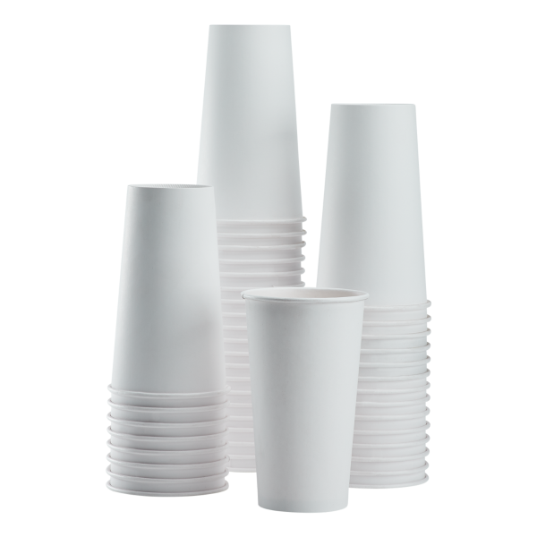 Karat 20oz Paper Hot Cups - White (90mm) - 600 ct