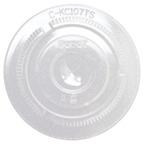 Karat 107mm PET Plastic Flat Lids - 500 ct