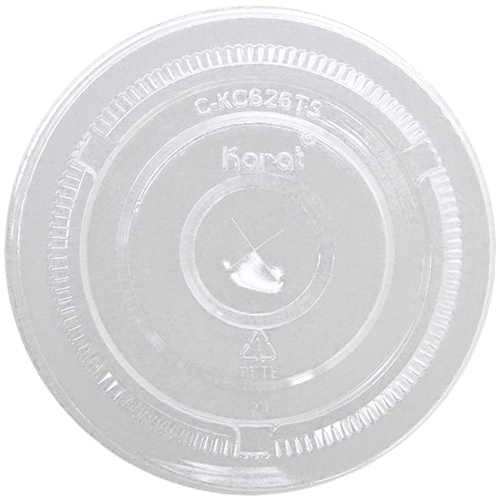 Karat 98mm PET Plastic Flat Lids - 1,000 ct
